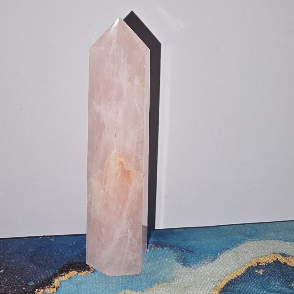 Rose Quartz Tower Natural Genuine Crystal